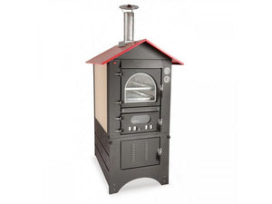 Forno a legna a fuoco indiretto Clementi Master tetto rosso - 45x80