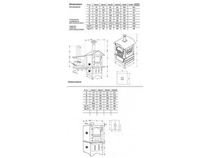 Forno a legna a fuoco indiretto Clementi Master tetto rosso - 45x80