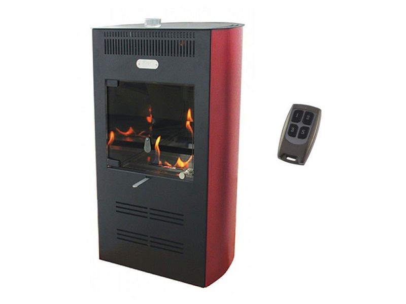 Stufa a bioetanolo ventilata Elegance biostufa 3000W riscaldamento 100mc - Bordeaux
