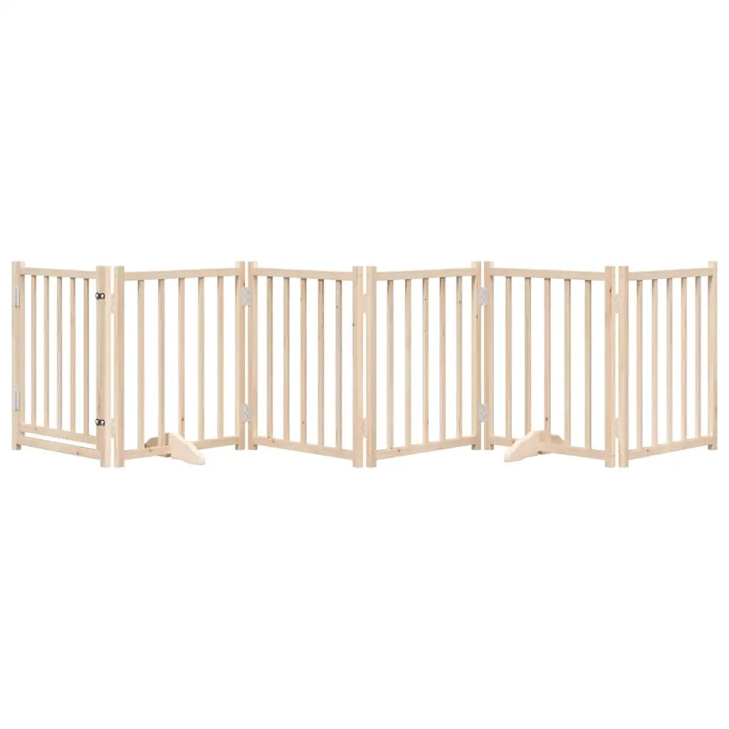 vidaXL Cancello per Cani Pieghevole 6 Pannelli 300 cm Massello Abete