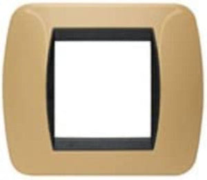 Bticino living Int. - Placca 2 posti giallo scooter - L4802GT