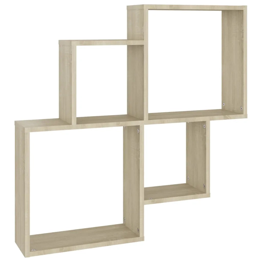 Mensola Muro Cubo Rovere Sonoma 80x15x78,5cm Legno Multistrato 807262