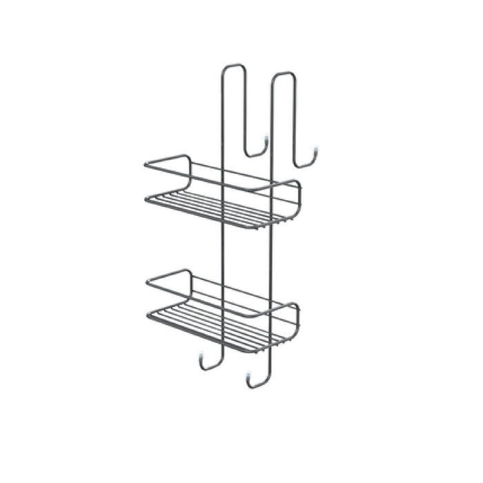 Portasapone in filo a 2 ripiani appendibile GEDY art.2485 cm 24x22x49h