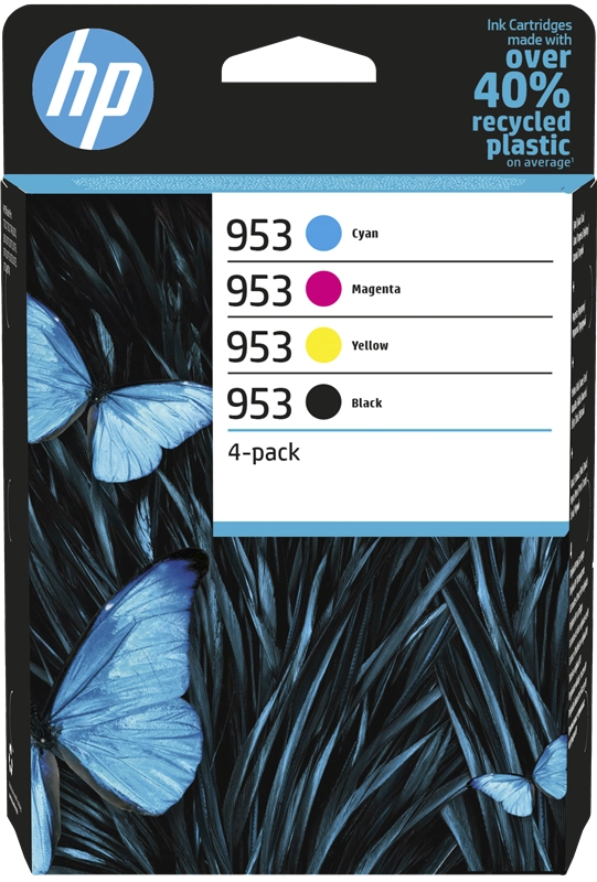 HP Confezione da 4 cartucce di inchiostro nero, ciano, magenta, giallo originali 953