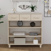 Consolle HAMAR ambra 90x35x90 cm in Legno Massello di Pino 340464