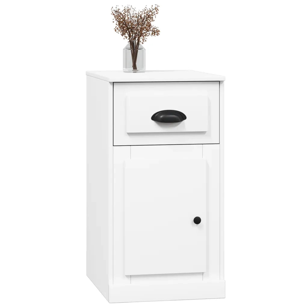 Mobiletto con Cassetto Bianco 40x50x75 cm in Legno Multistrato