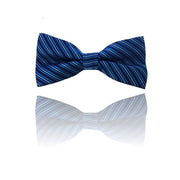 Trade Shop - Papillon Strisce Azzurro Righe Cravattino Farfallino Cravatta Frack Papion -