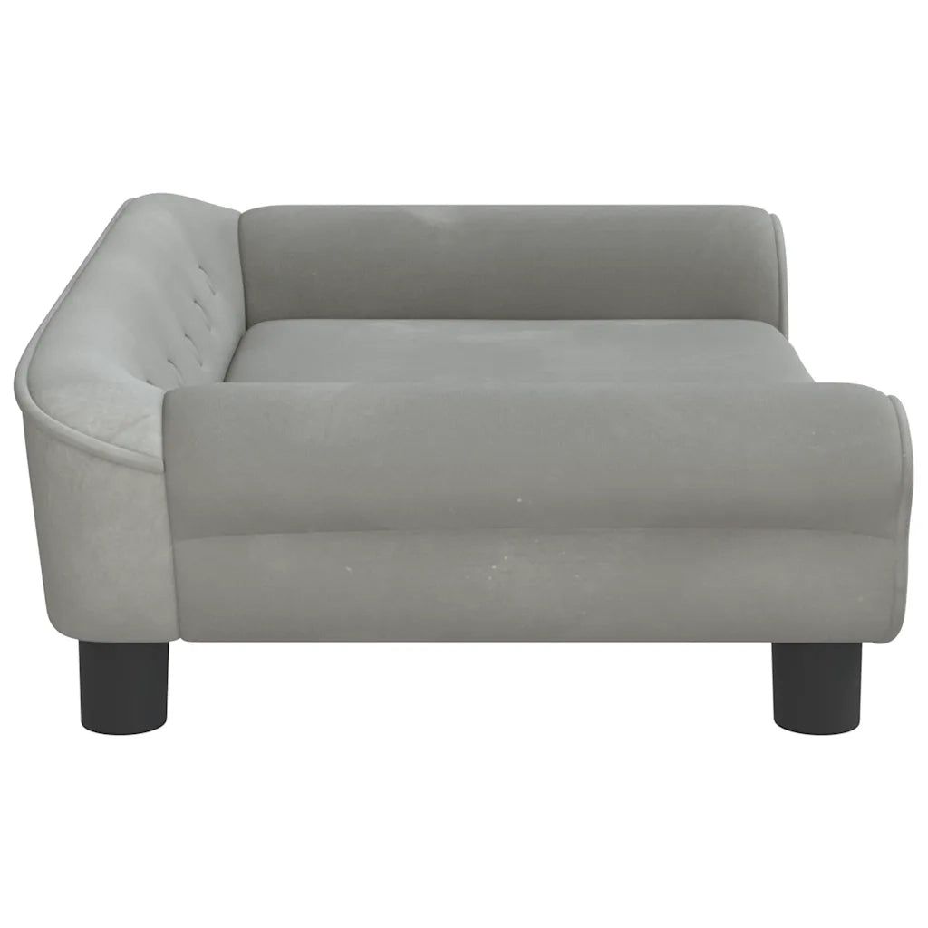 Divano per Bambini Grigio Chiaro 70x45x26 cm in Velluto 3196401