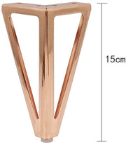Sostegno per TV in legno metallico con piede di 15cm in roségoud
