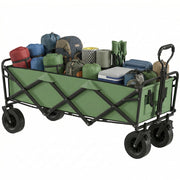 Carrello Giardino Pieghevole 130L con Ruote ¨C zephmum ¨C Verde