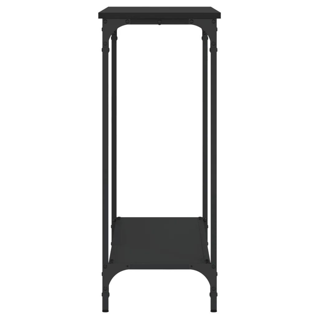 Tavolino Consolle Nero 101x30,5x75 cm in Legno Multistrato