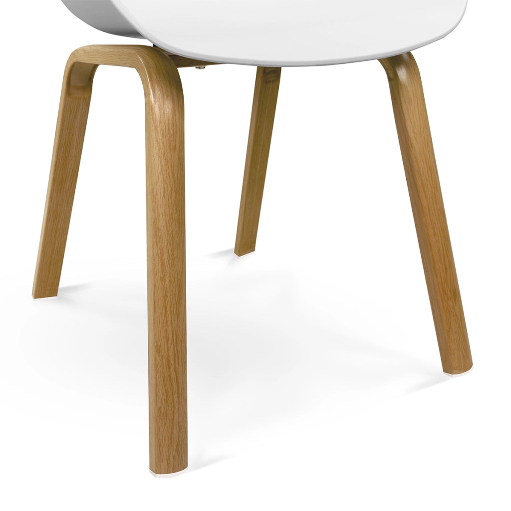 Sedia da pranzo bianca, poltrona in stile scandinavo - Dorina (2 pz) -SD08DOPL