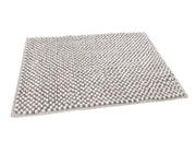Tappeto Bagno Doccia Antiscivolo In Ciniglia Super Assorbente Modello Dots - Parure 3 Pezzi - Tortora