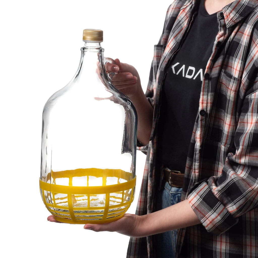 Bottiglia di vino KADAX 5L Palloncino Signora in un Cestino Bottiglia di vino + Tappo 3 pezzi