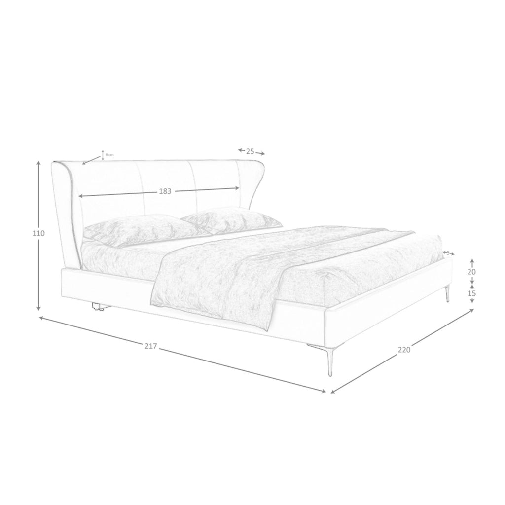 Letto in similpelle crema