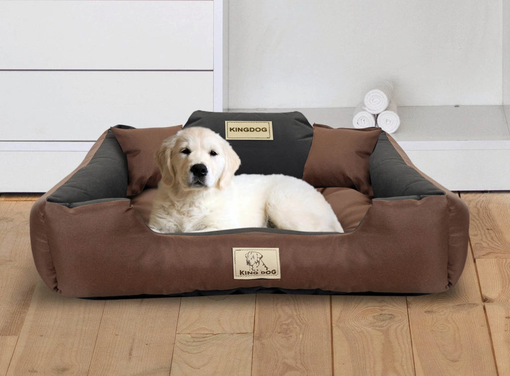 AIO FACTORY 130x105 cm KINGDOG Cuccia per cani impermeabile personalizzabile Marrone