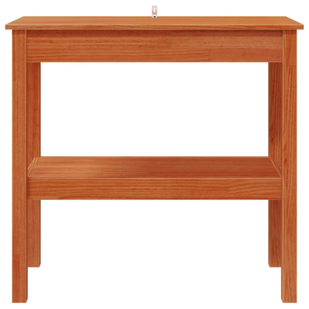 Tavolo consolle con lo scaffale Marrone Cera 80 x 40 x 75 cm 858220