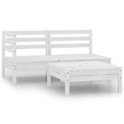 Set di mobili da giardino mobili da esterno 3 pezzi legno di pino massiccio bianco 02_0016038