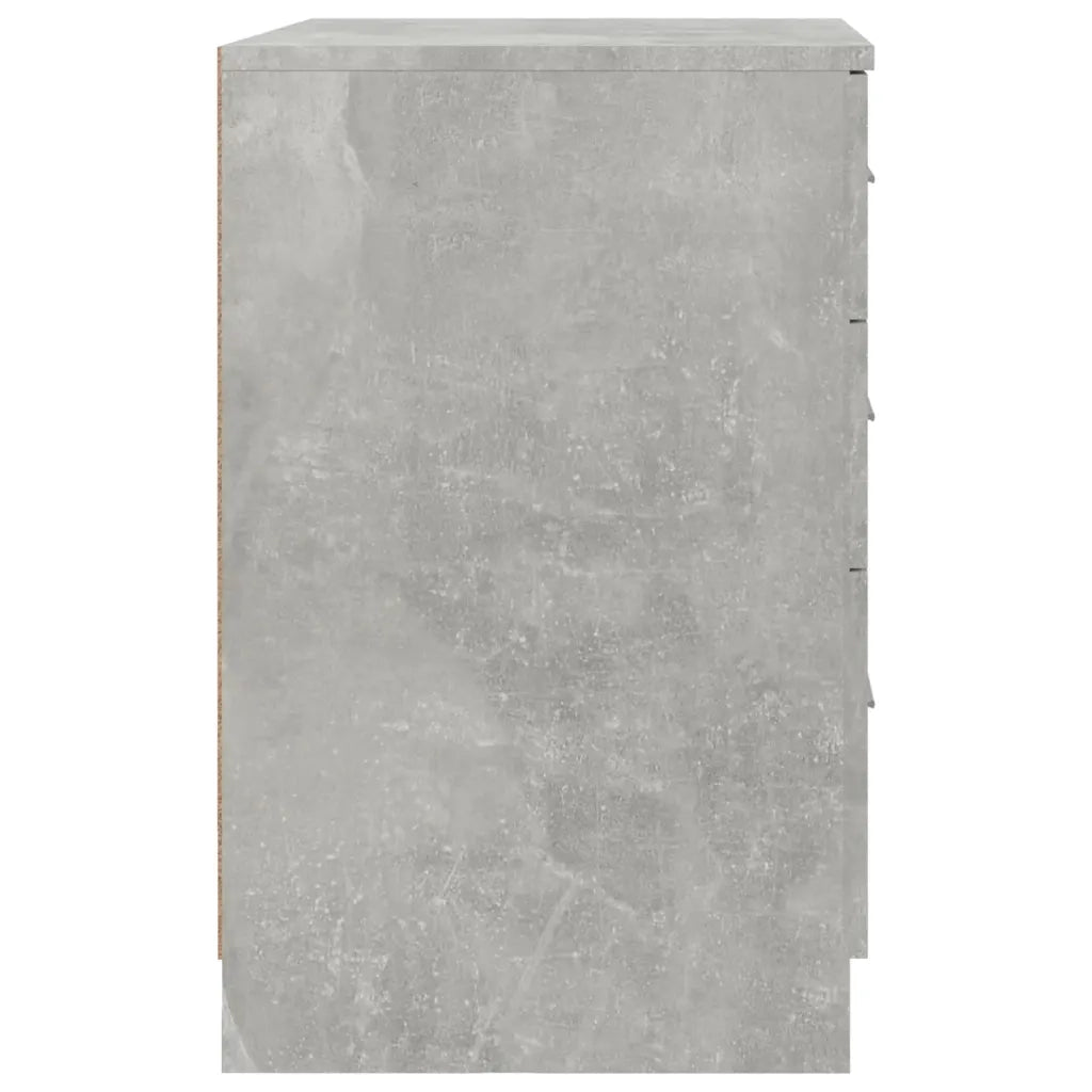 Comodino Grigio Cemento 40x40x63 cm in Legno Multistrato 808643