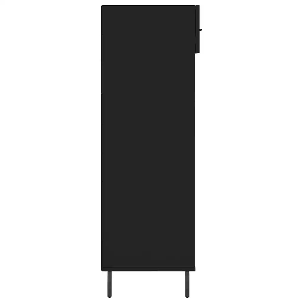 Scarpiera | Mobile per scarpe Nera 60x35x105 cm in Legno Multistrato