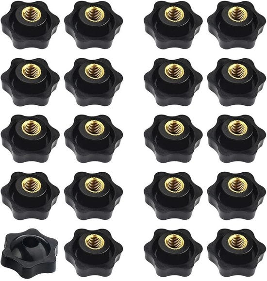 Ster Greppatore M8 20 pezzi neri in plastica ster greppatore dado a cartella - cavo interno - duraturo e comodo da usare.