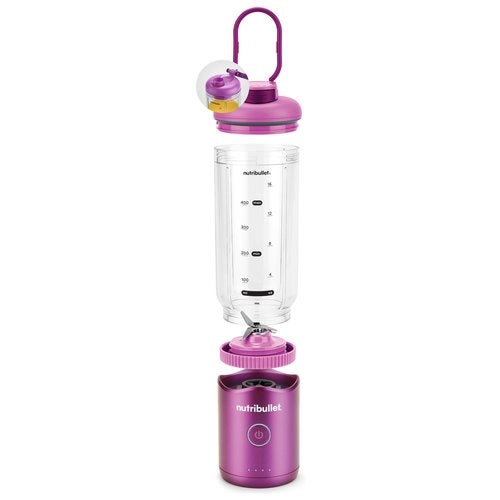 Nutribullet flex – mini frullatore compatto e portatile, ricaricabile usb-c, smoothie maker to go, viola (nbp013vt) - 0C22300274