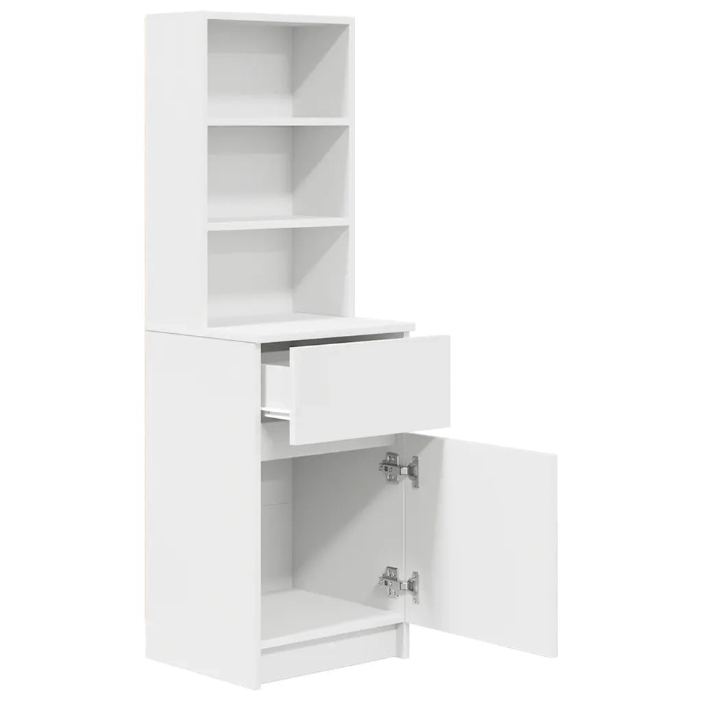Comodino Bianco 39x35x125 cm in Legno Multistrato 861310