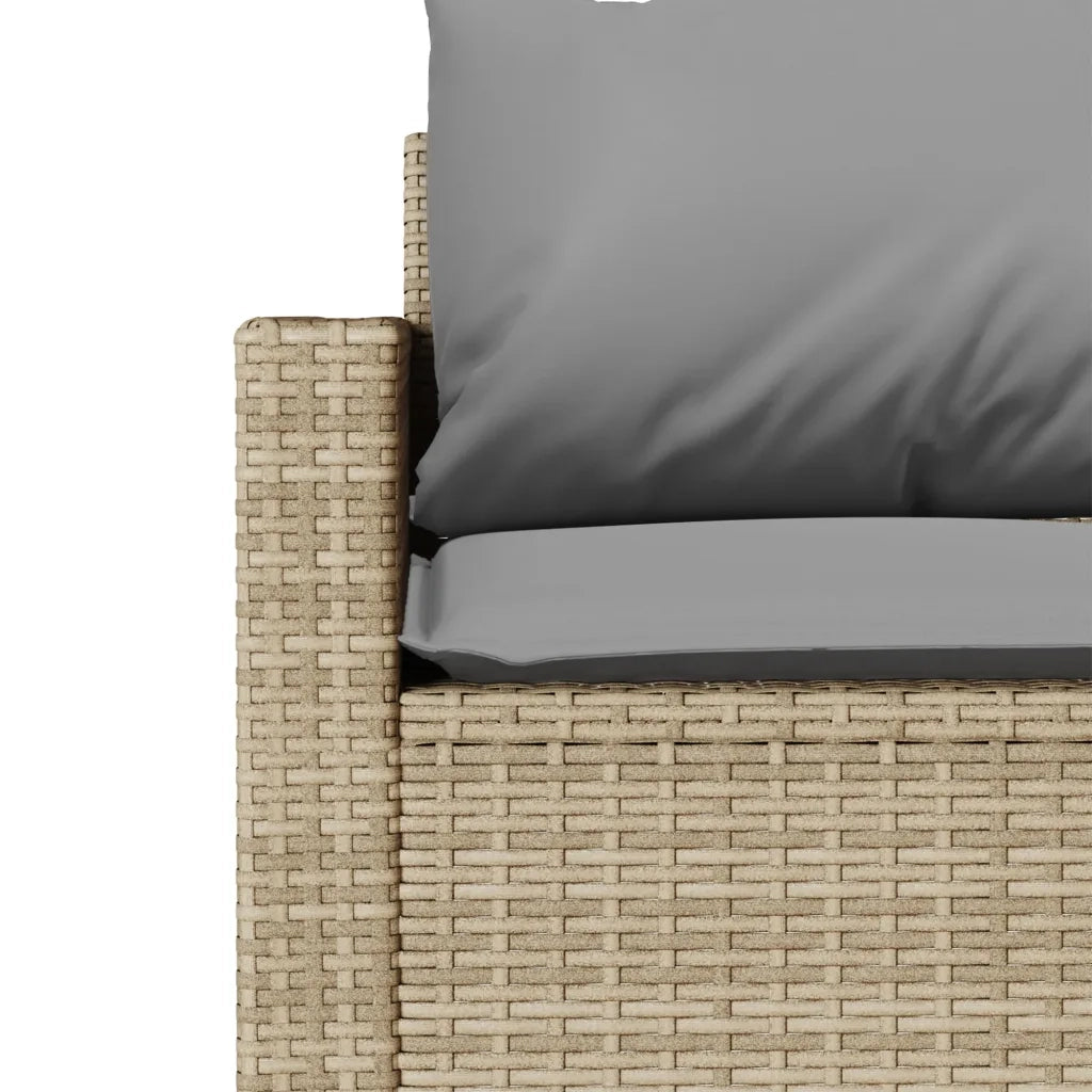 Set Divano da Giardino 6 pz con Cuscini Beige in Polyrattan 3213553