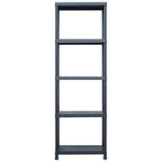 Scaffale Nero 125 kg 60x30x180 cm in Plastica CFW1031515