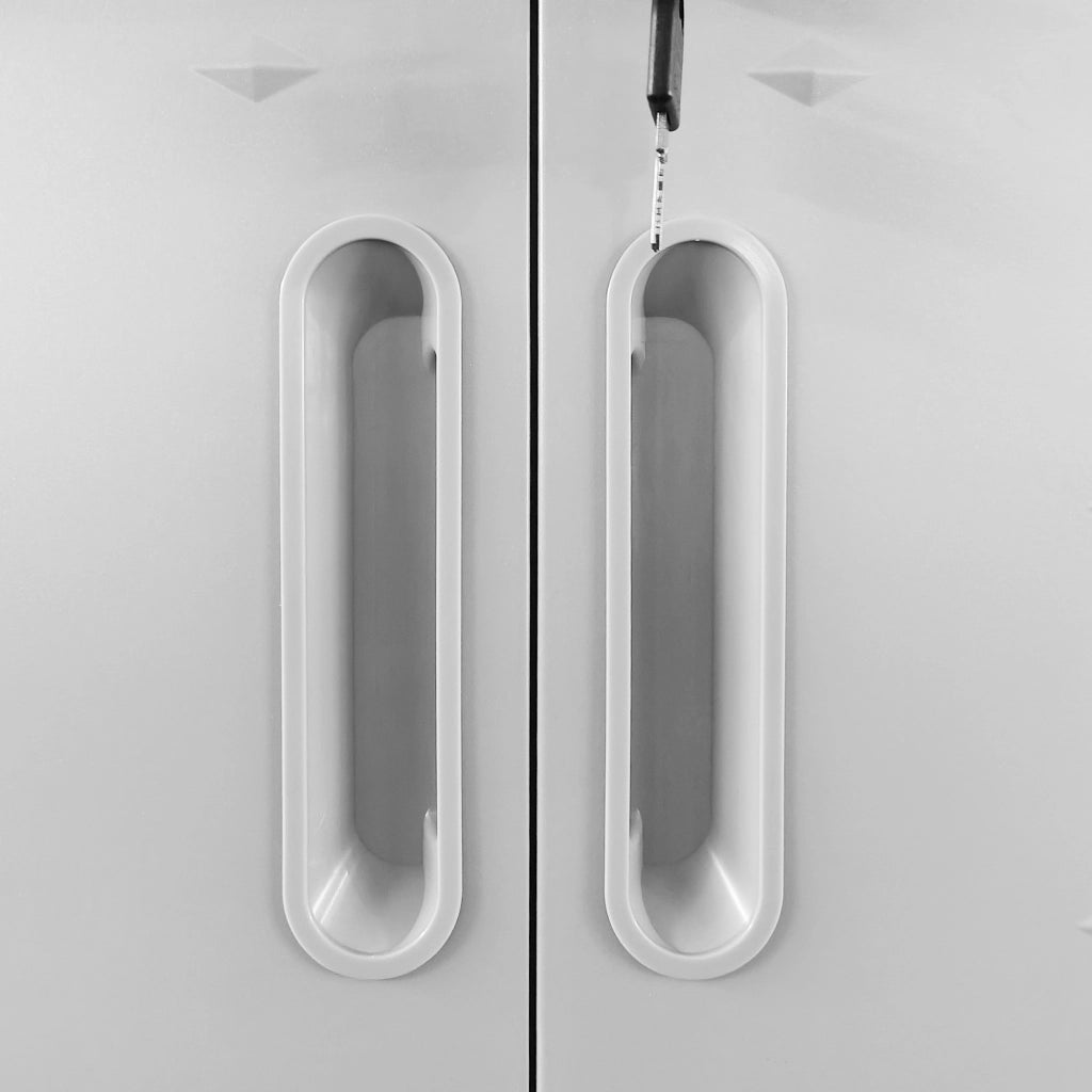 Armadio metallico per garage con ruote ¨C zephmum ¨C grigio 75x42x88 cm