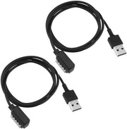 Cavi di ricarica USB da 2 pezzi con connettore magnetico per smartwatch - nero.