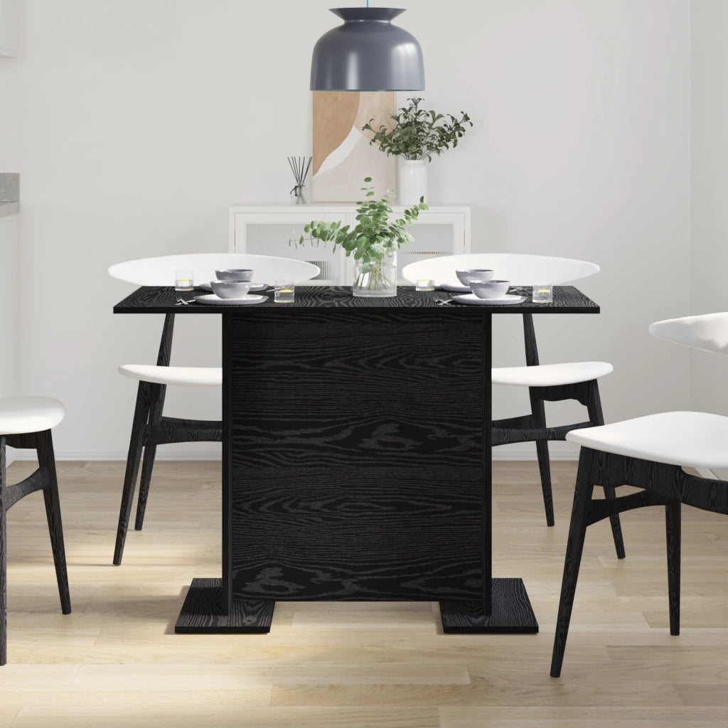 Tavolo da pranzo  Nero Rovere 110x60x75 cm Legno ingegnerizzato