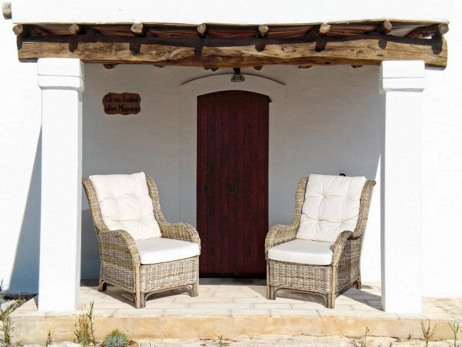 Poltrona Relax con Cuscini Sabine in Fibre Naturali