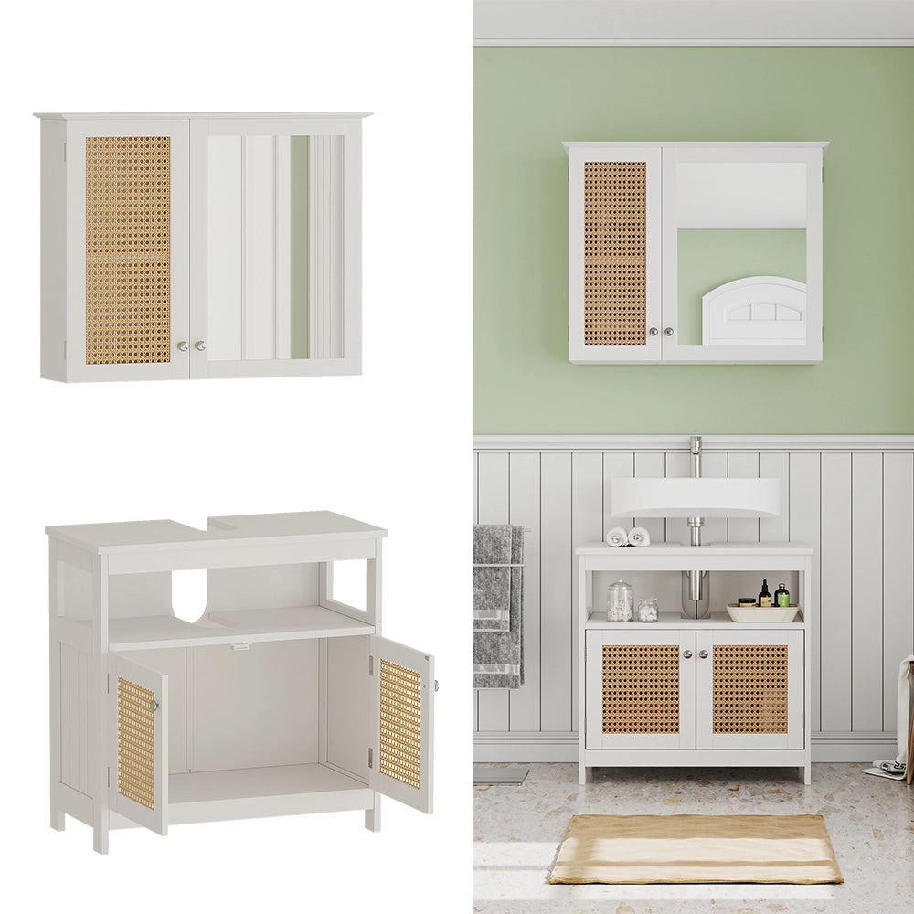 Vicco Set di mobili da bagno Bianco 2 parti