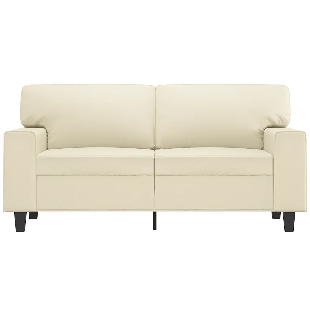 Divano a 2 Posti Crema 120 cm in Similpelle 359413
