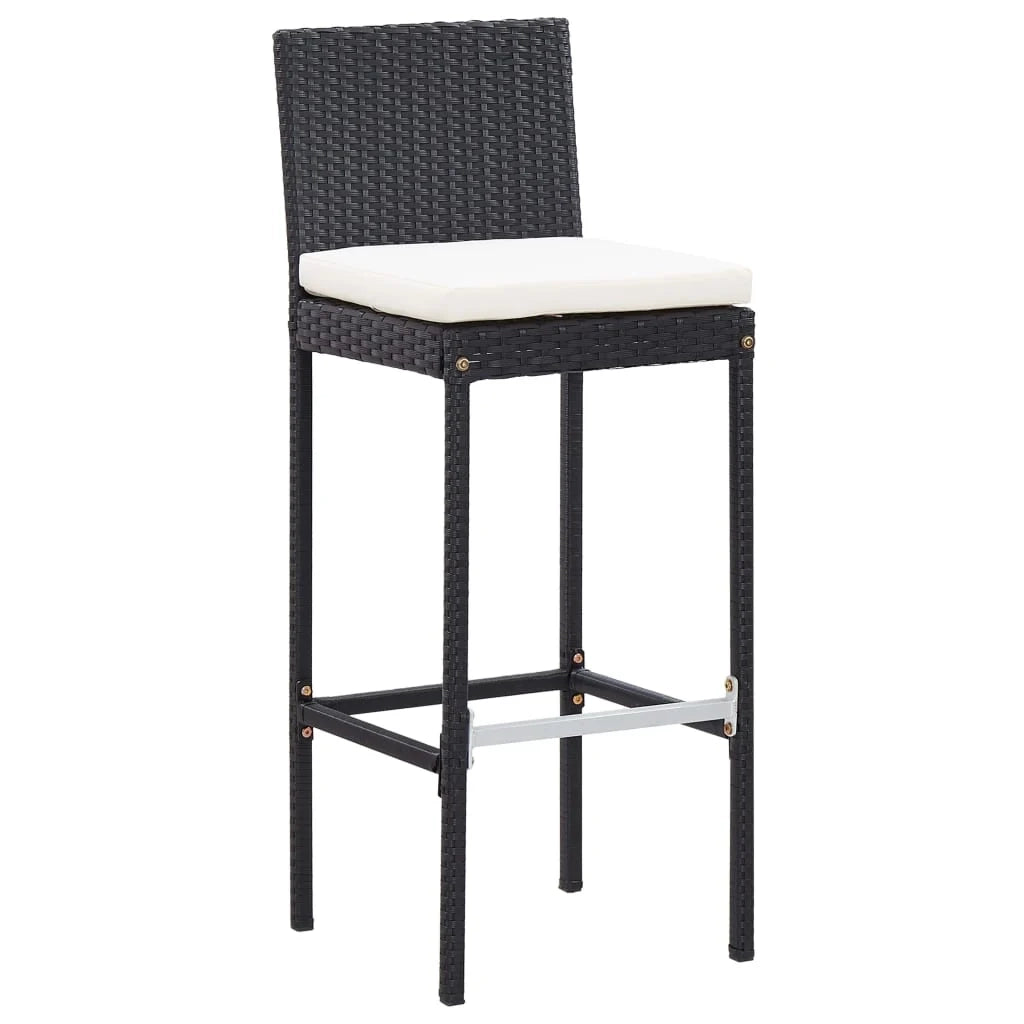 Set da bar 5 pz in polyrattan e legno di acacia nero 02_0013351