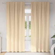 Tende Blackout con Anelli 2 pcs Crema 245 x 140 cm Poliestere 4107486