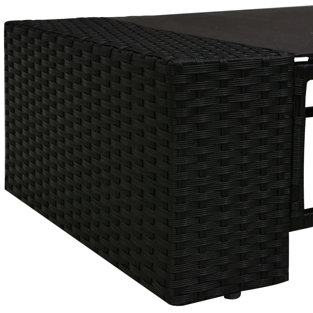 Set Divani da Giardino 2 pz | Set Salotto da Giardino in Polyrattan Nero