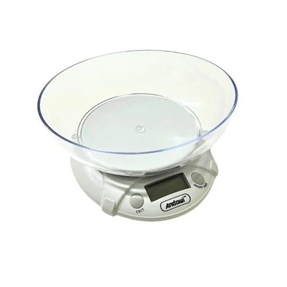 Trade Shop - Bilancia Da Cucina Elettronica Digitale Con Ciotola Portata 1gr/3kg Display Q-c777 -
