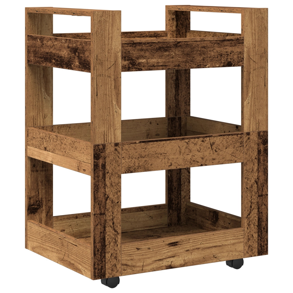 Carrello da Cucina  in Legno Vecchio 60x45x80 cm in Legno Ingegnerizzato