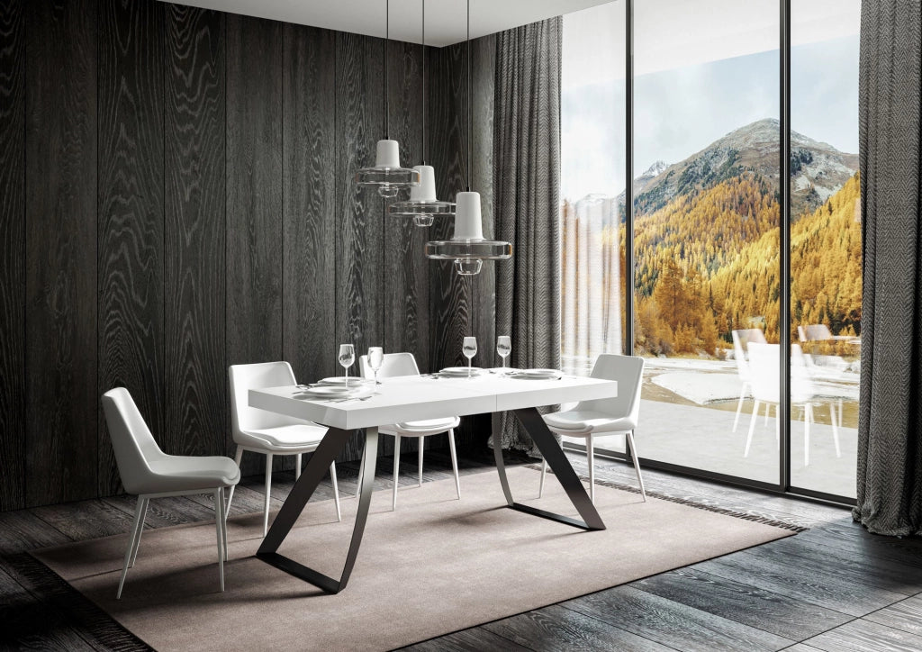 Tavolo Allungabile 160-420x90x77 cm Proxy Bianco Frassino