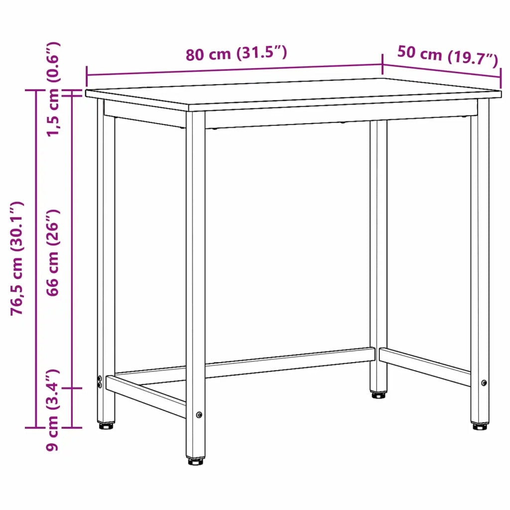 tavolo Rovere Sonoma 80 x 50 x 76,5 cm