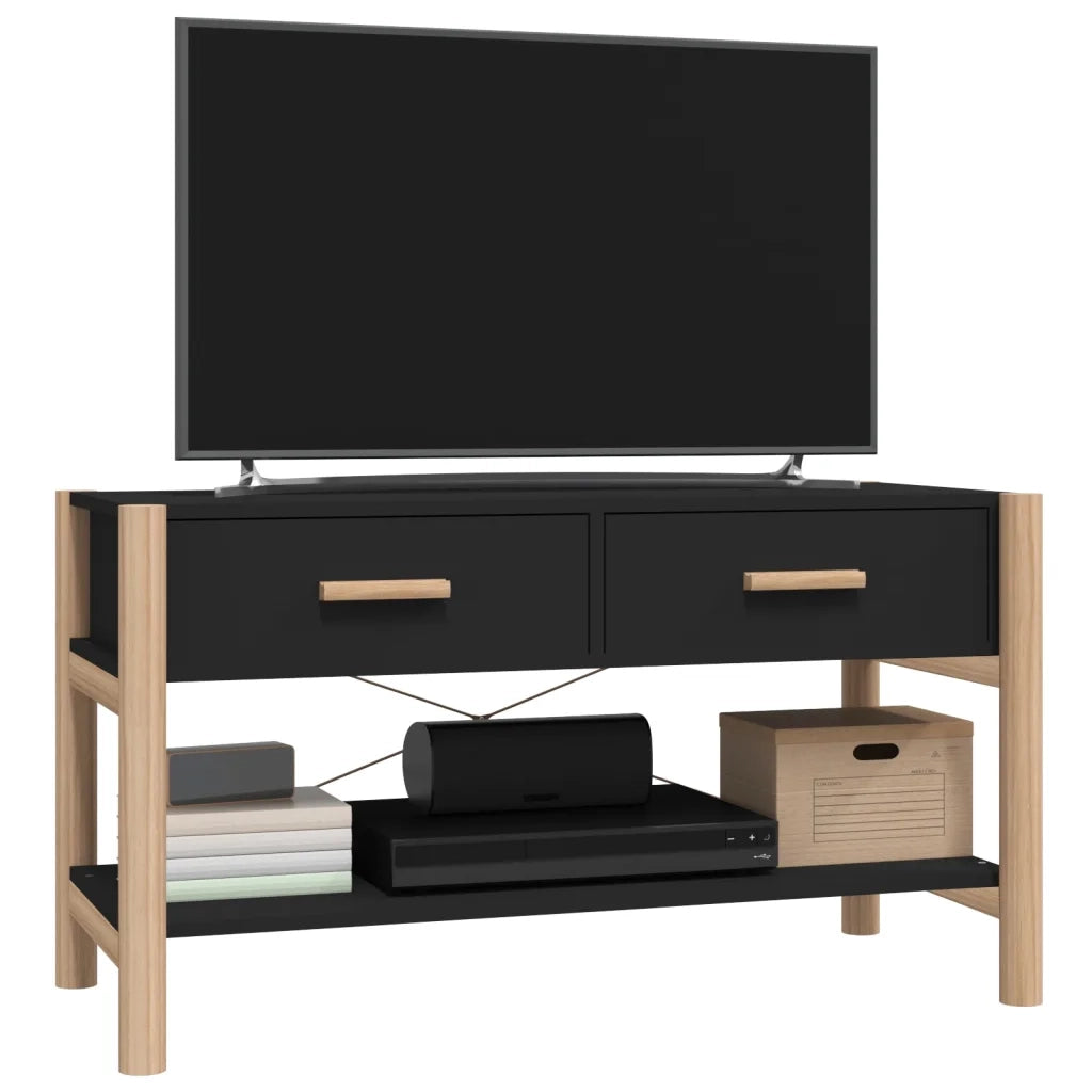 Mobile Porta TV Nero 82x38x45 cm in Legno Multistrato 345661