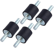 Blocco Silenzioso M6 - Antirumore - Gomma - Demper Rumori - Adatto per compressori d'aria - 4 pezzi per artigiani