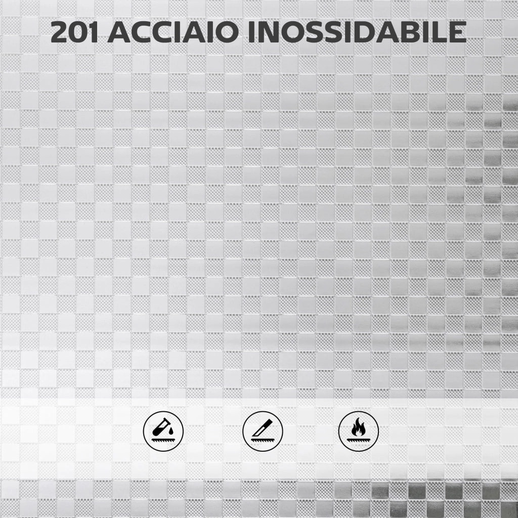Carrello Multiuso a 4 Livelli con 2 Ripiani Regolabili e Bordi Rialzati. in Acciaio Inox. 60x35x100 cm