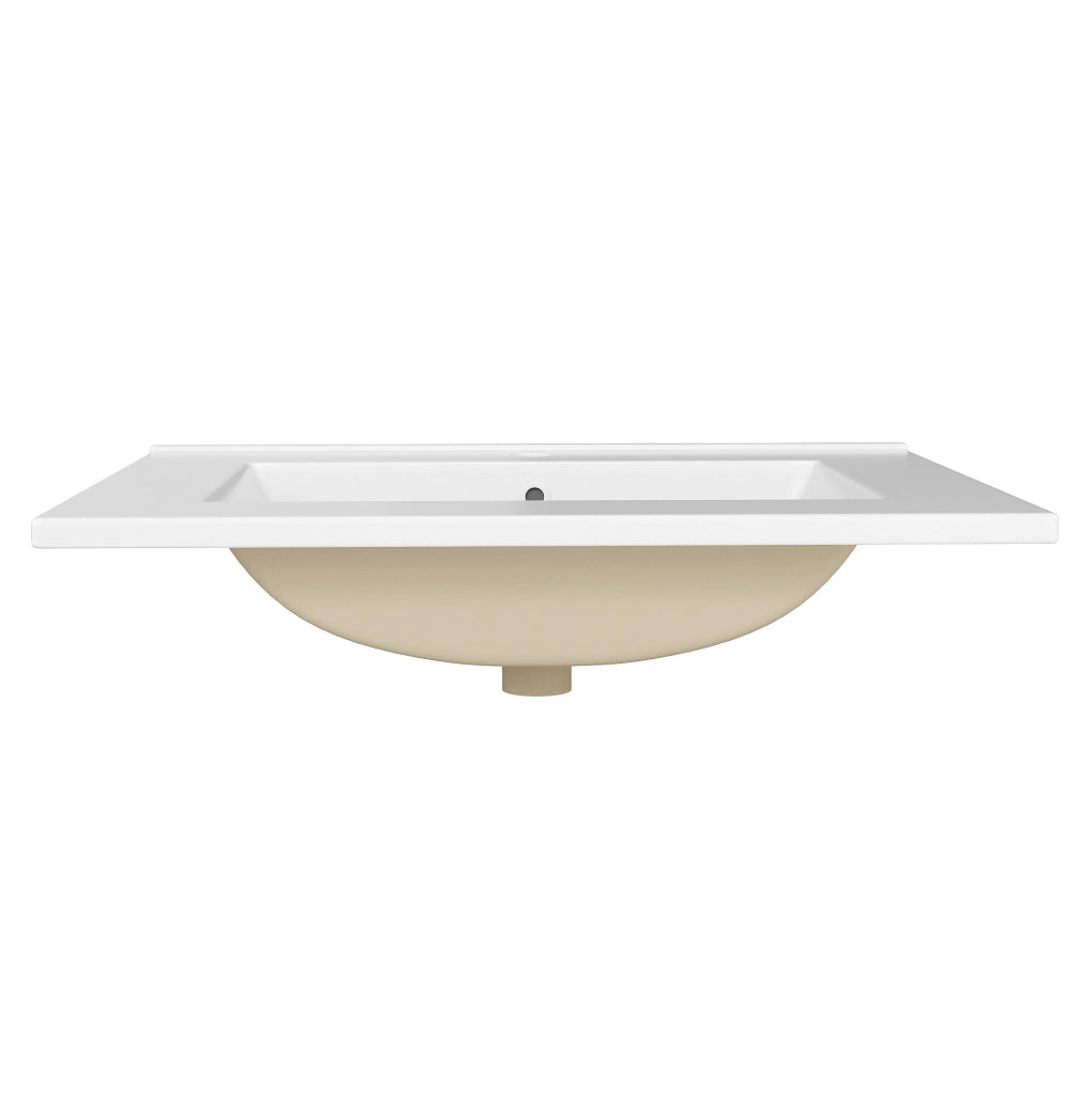 Mobile bagno con lavabo in ceramica 61 cm; 3 cassetti; anta; MDF nero lucido