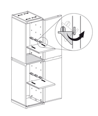Armadio da Esterno 34x40x165 cm 1 Anta 4 Ripiani in Resina Grigio