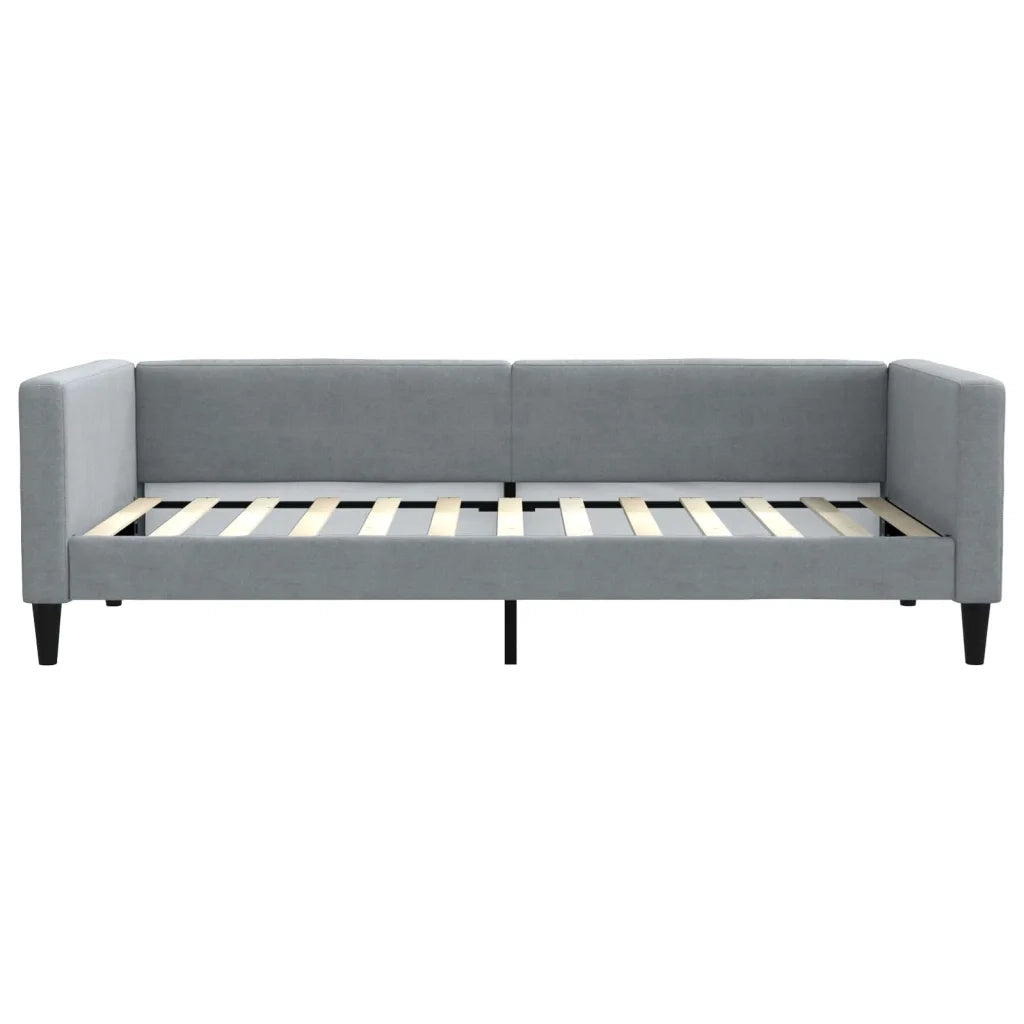 Divano Letto con Letto Estraibile Grigio Chiaro 100x200 Tessuto