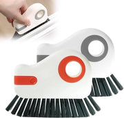 Set di spazzole per pulizia di fessure e guide di porta scorrevole - 2 pezzi - grigio e arancione