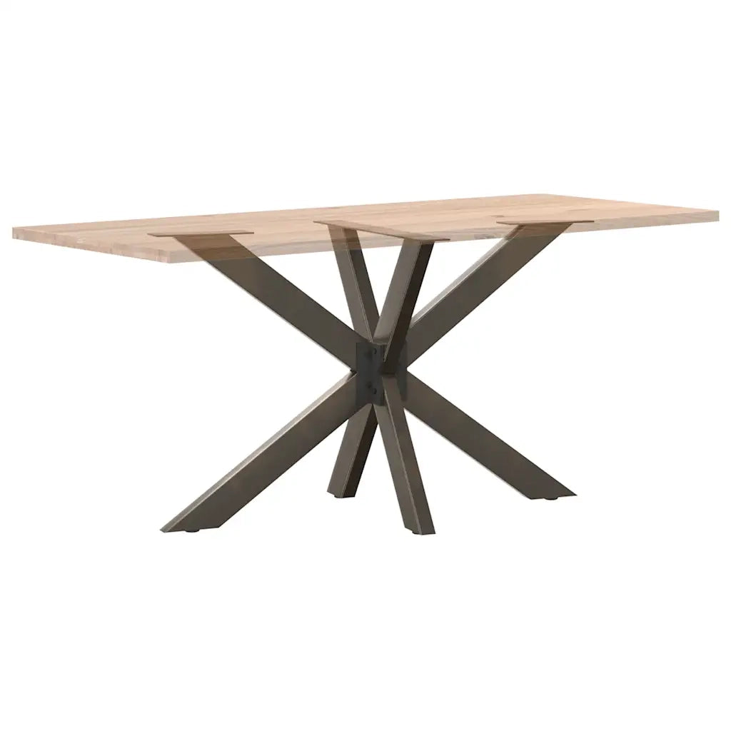 Gamba per Tavolo da Pranzo | Piede del tavolo a Forma di Ragno Nero 120x68x(72-73) cm Acciaio